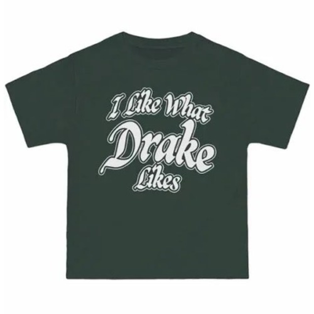 Official tour merch It's All A Blur Tour I Like What Drake Likes Green Tee 2XL